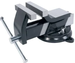 Schraubstock aus Stahl mit drehbarer Basis