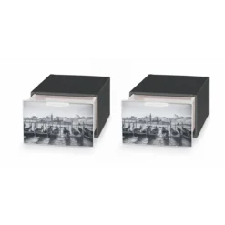 Schreibtisch Ablageboxen 2er-Set Q-Box mini