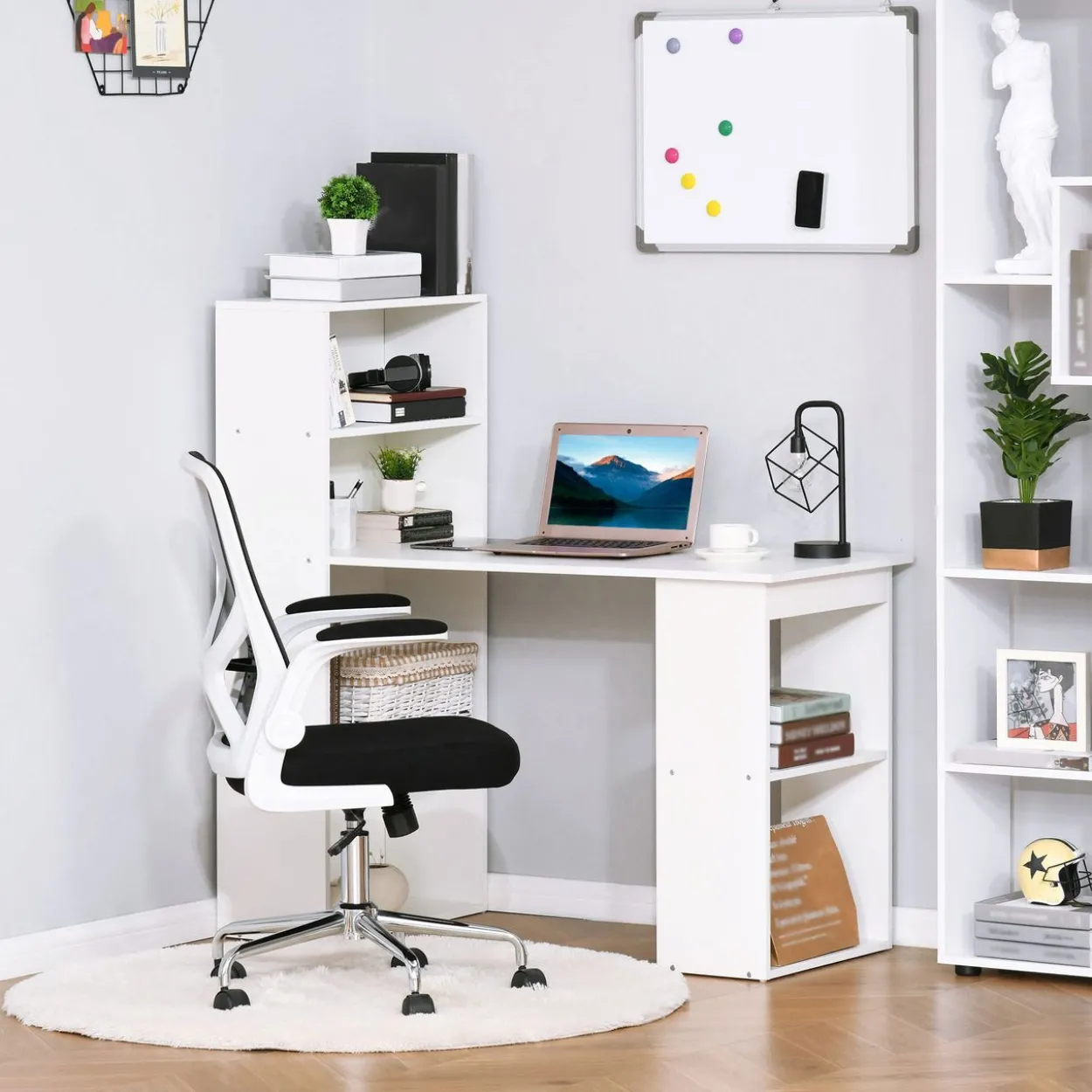 Schreibtisch Esstisch mit Regal Computertisch Arbeitstisch Laptoptisch