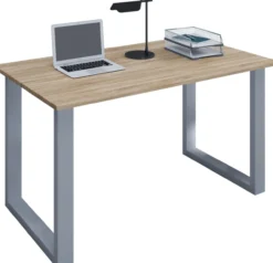 Schreibtisch Lona 80x50 U-Fußgestell Sonoma-Eiche/silber