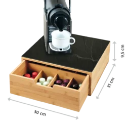 Schublade Kaffee-Kapseln, Bambus