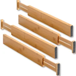 Schubladentrenner, 4er Pack, Bambus