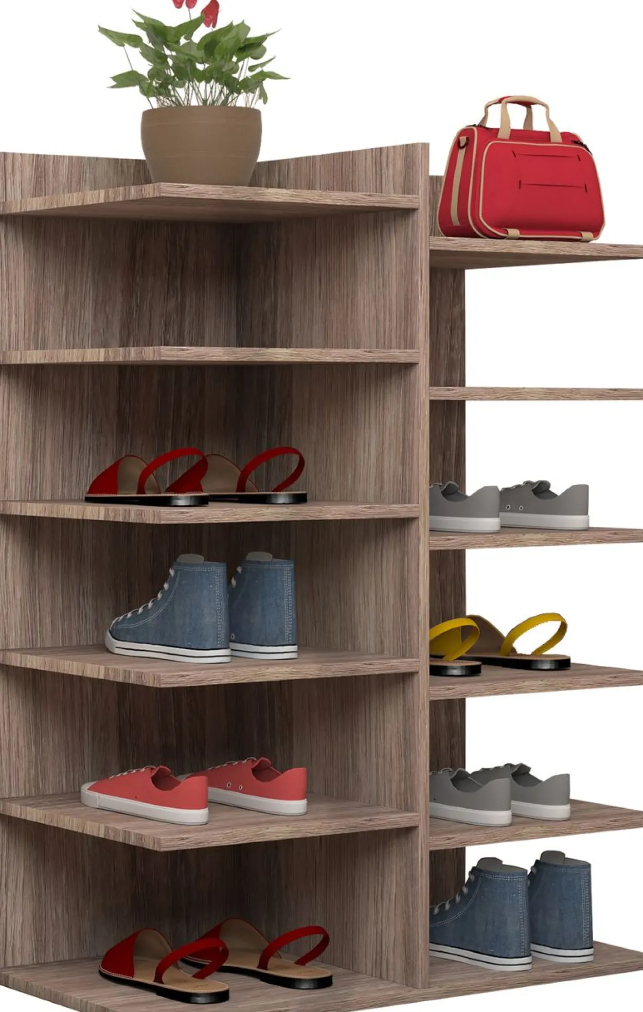Schuhregal "Enosa" Sonoma-Eiche