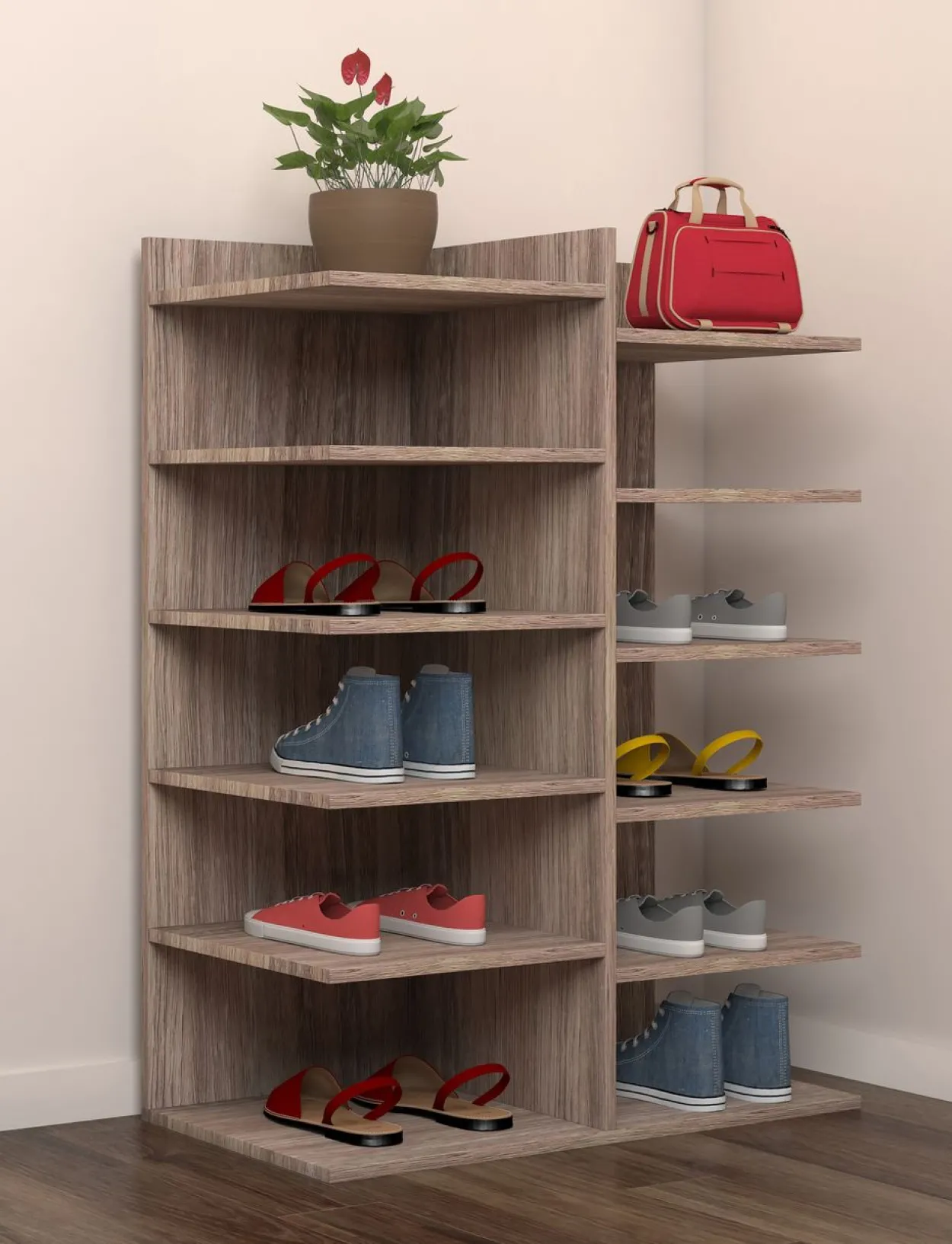 Schuhregal "Enosa" Sonoma-Eiche