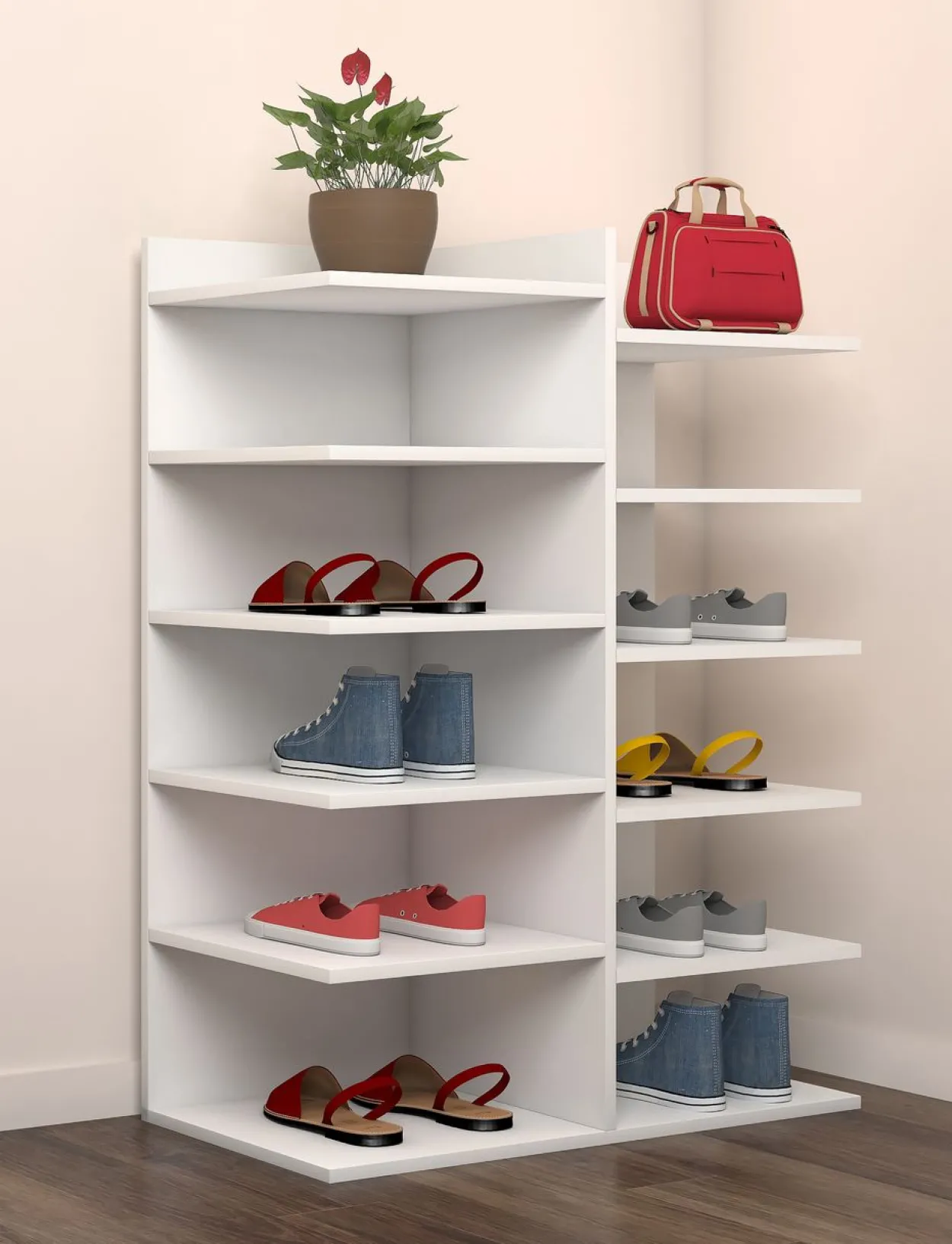 Schuhregal "Enosa" Weiß
