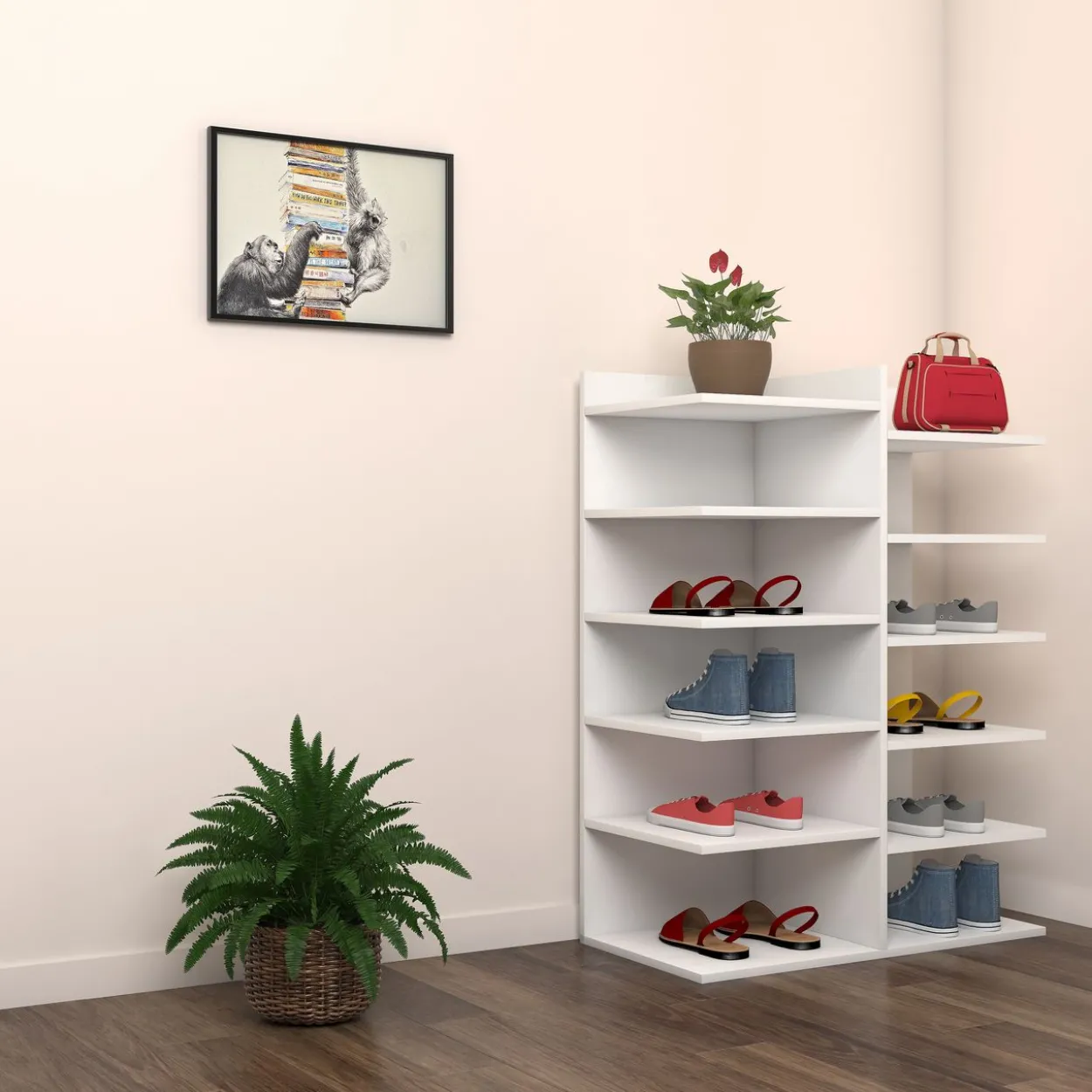 Schuhregal "Enosa" Weiß
