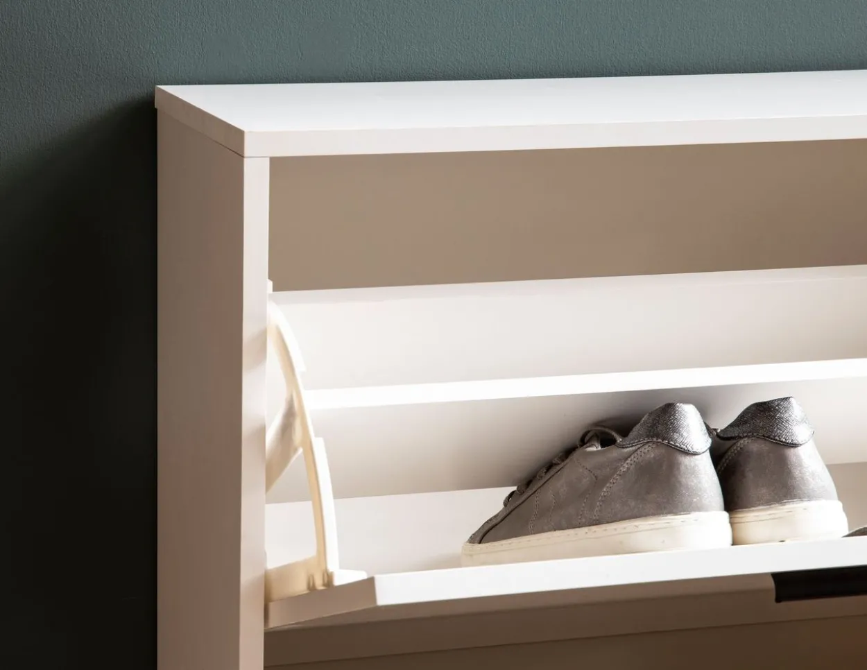 Schuhschrank 90x120x24 cm MDF Weiß