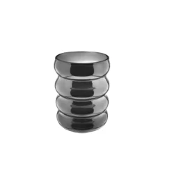 Schwarze Wave-Design Trinkgläser im 2er Set – 300 ml