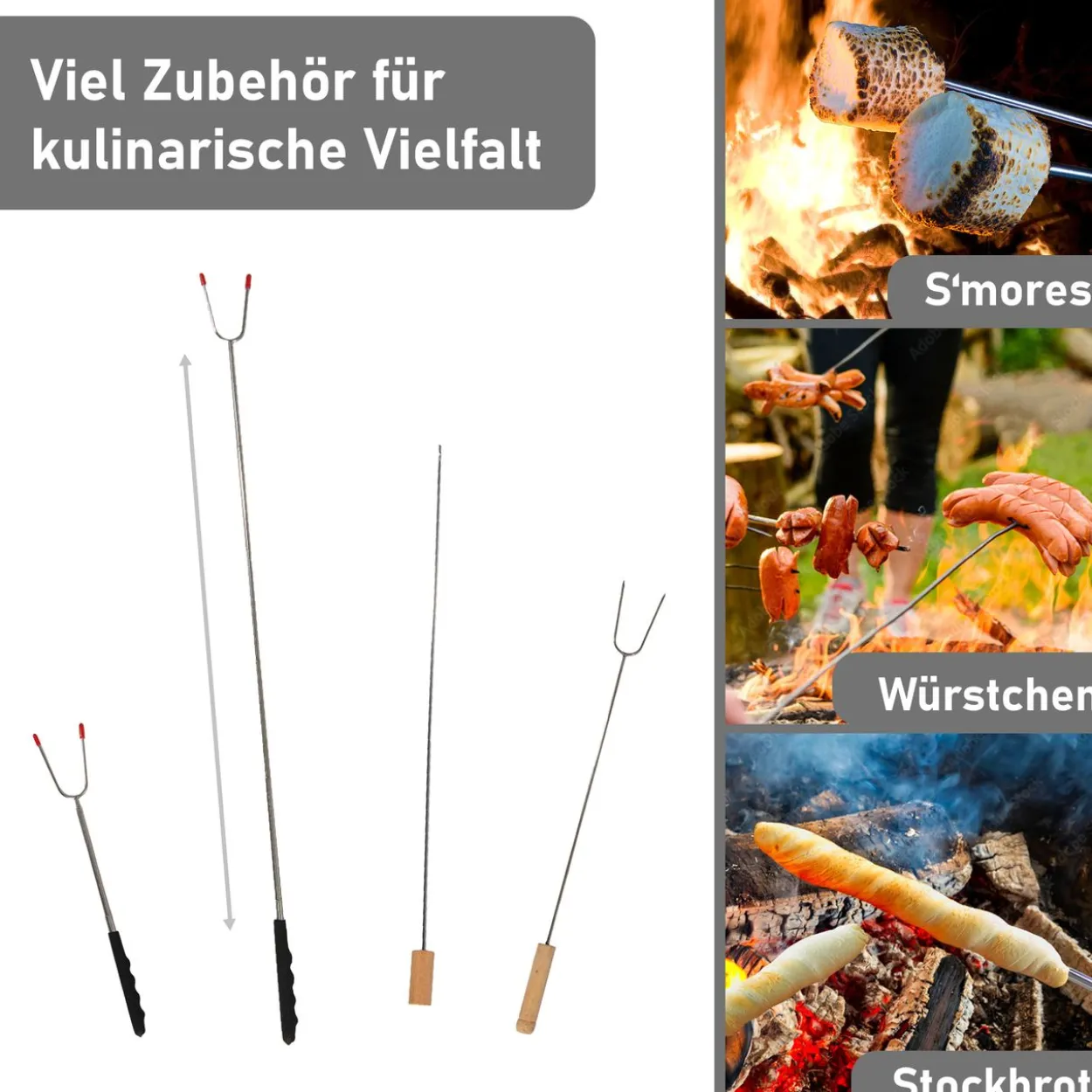 Schwenkgrill mit Feuerschale, 52 cm großer Grillrost