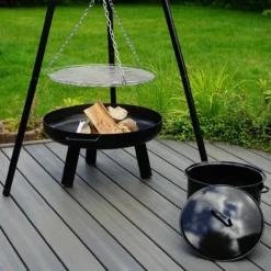 Schwenkgrill mit Feuerschale, 52 cm großer Grillrost