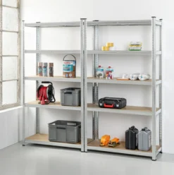 Schwerlastregal 2er Set mit 2 Lochplatten Sets, je Ablage 175kg belastbar, 180 x 180 x 40 cm