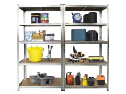 Schwerlastregal 2er Set mit 2 Lochplatten Sets, je Ablage 175kg belastbar, 180 x 180 x 40 cm