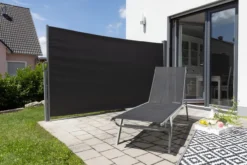 Seitenmarkise Balkonmarkise aus Aluminium, ca. 4,5 x 1,6 m - Anthrazit