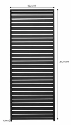 Seitenpaneel für Pavillon 4m / Lamellen-Seitenwand - Anthrazit