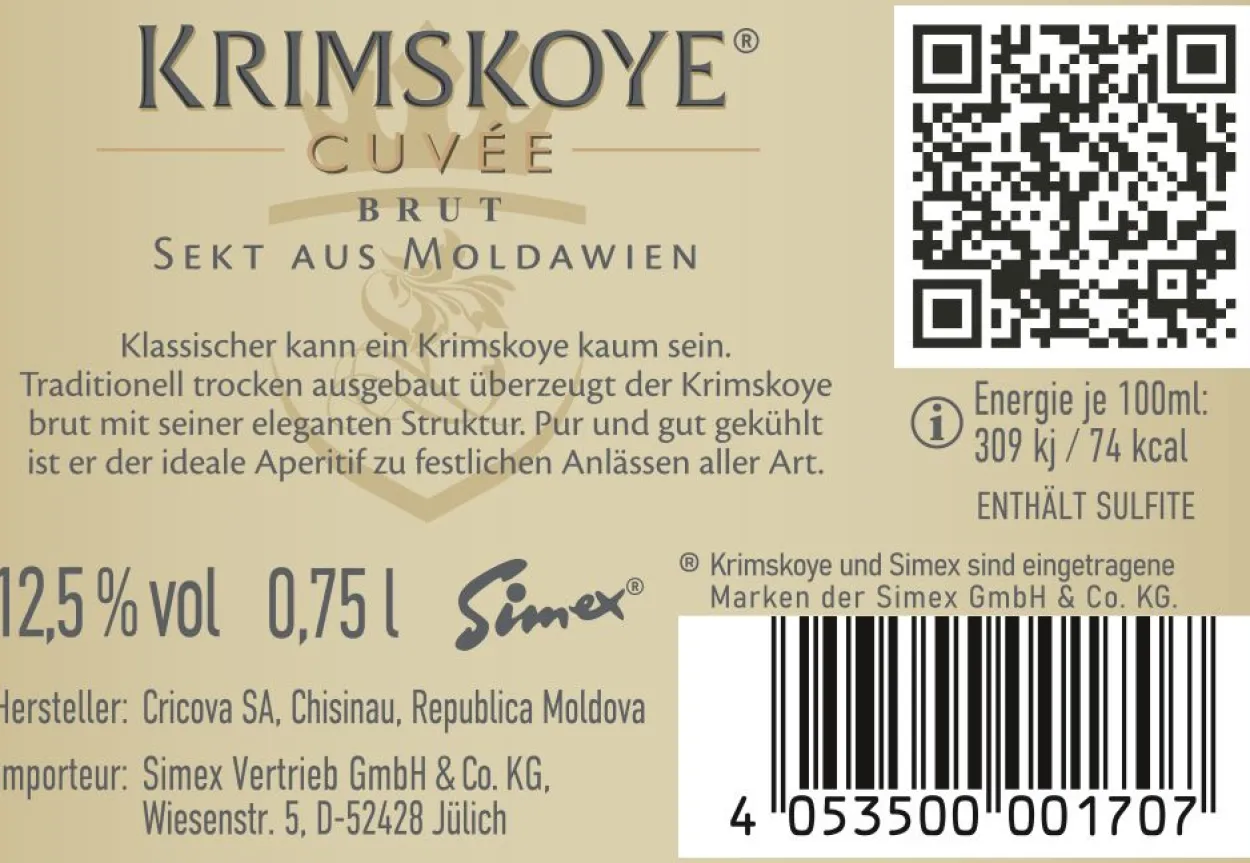 Sekt aus Moldawien Brut