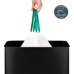 Sensormülleimer 69L N°1015, 3 Fächer, Schwarz