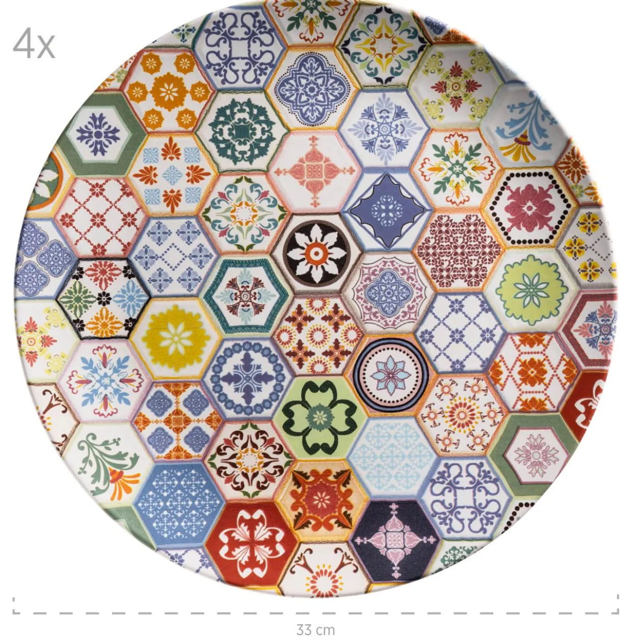 Serie Amarante, Platzteller-Set für 4 Personen