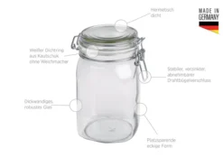 Serie Gothika, Einmachglas 1050 ml, 6er Set