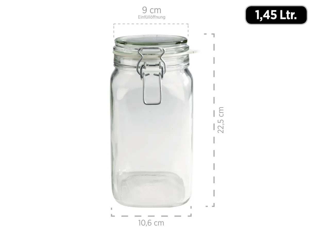Serie Gothika, Einmachglas 2500 ml, 6er Set