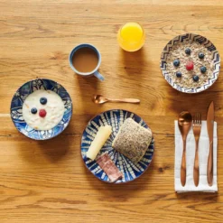 Serie Iberico Blue, Platztellerset für 4 Personen
