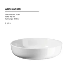 Serie NAVINA, Teller Set, 18-teilig, Porzellan