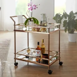 Servierwagen 84 x 65 x 45 cm Gold