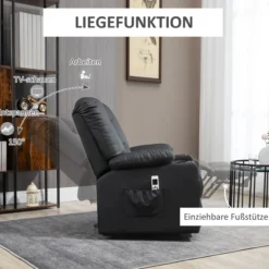 Sessel mit Aufstehhilfe Massagesessel mit Fußstütze Relaxsessel bis 150kg