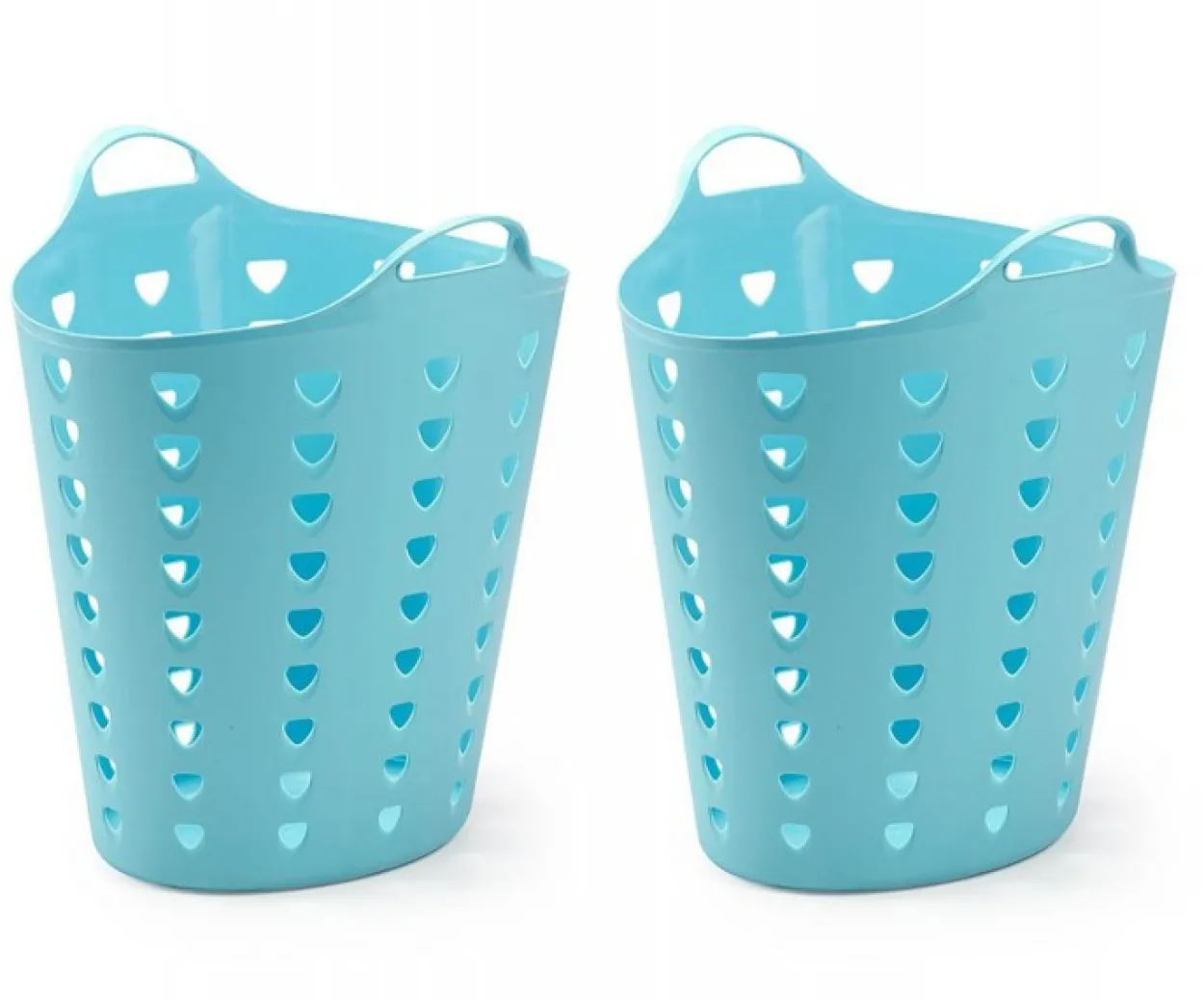 Set: 2 x Kreher Flexibler Tragekorb 65 Liter (Blau)