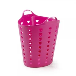 Set: 2 x Kreher Flexibler Tragekorb 65 Liter (Pink)
