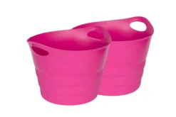 Set: 2 x Kreher Multifunktionskorb "Honey" 42 Liter (Pink)