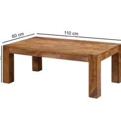 Sheesham Couchtisch Massiv 110 x 60 cm Massivholz