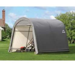 ShelterLogic Foliengerätehaus 9 m² Round Top grau