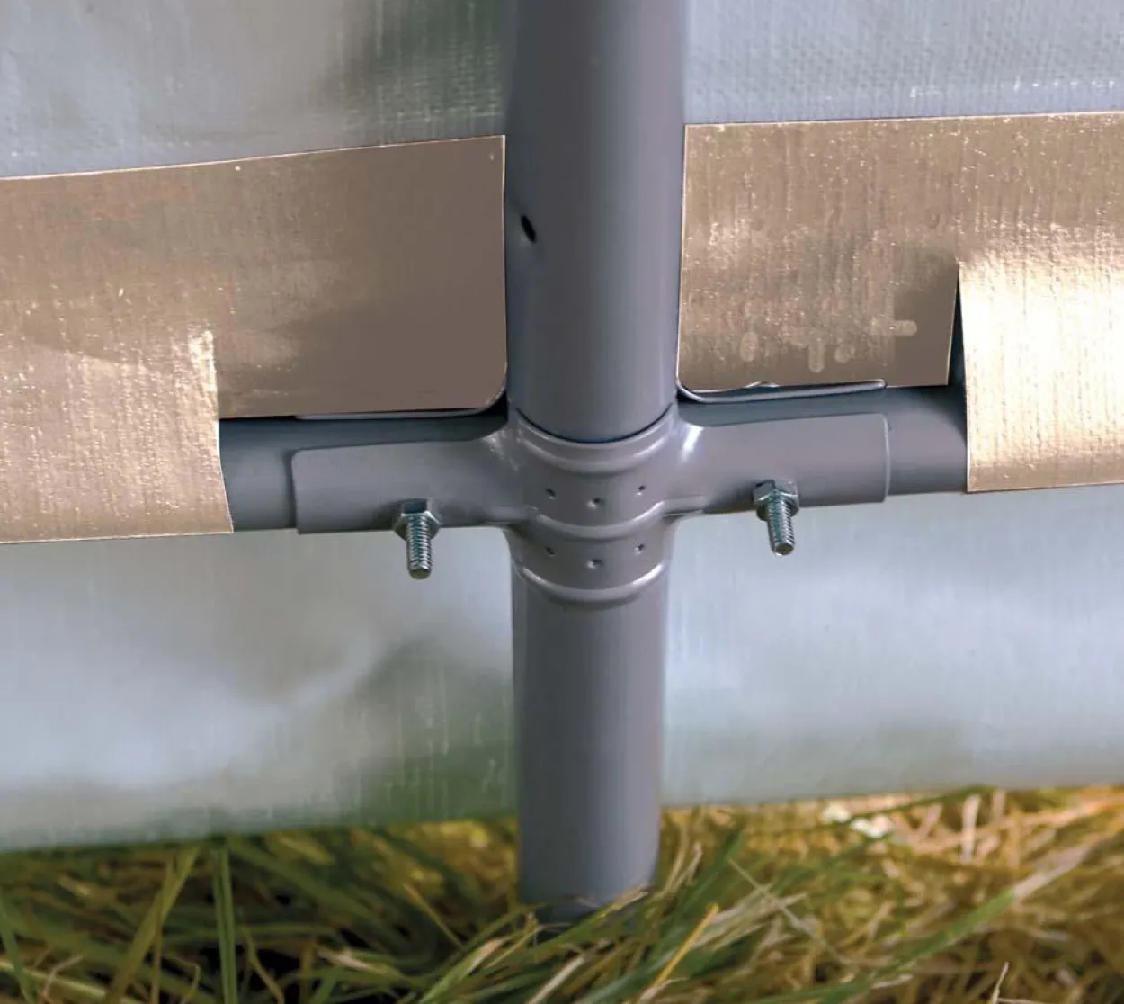 ShelterLogic Foliengerätehaus 9 m² Round Top grau