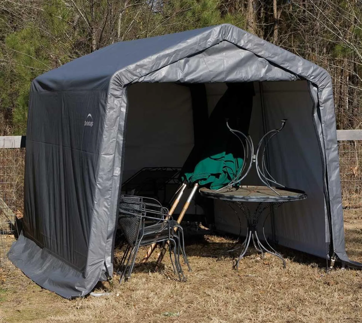 ShelterLogic Foliengerätehaus 9 m² grau