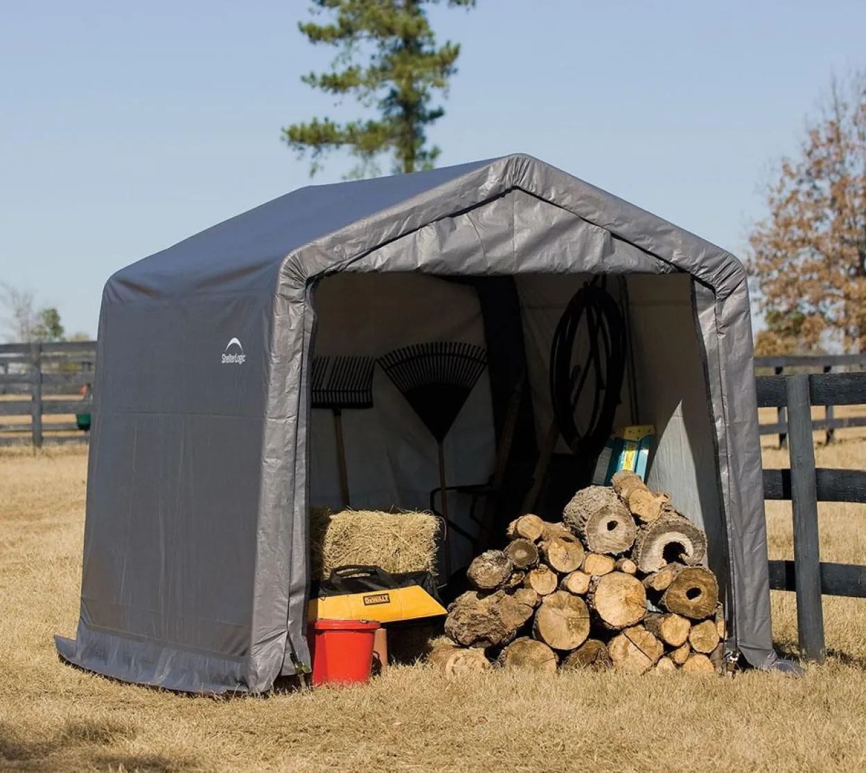 ShelterLogic Foliengerätehaus 9 m² grau