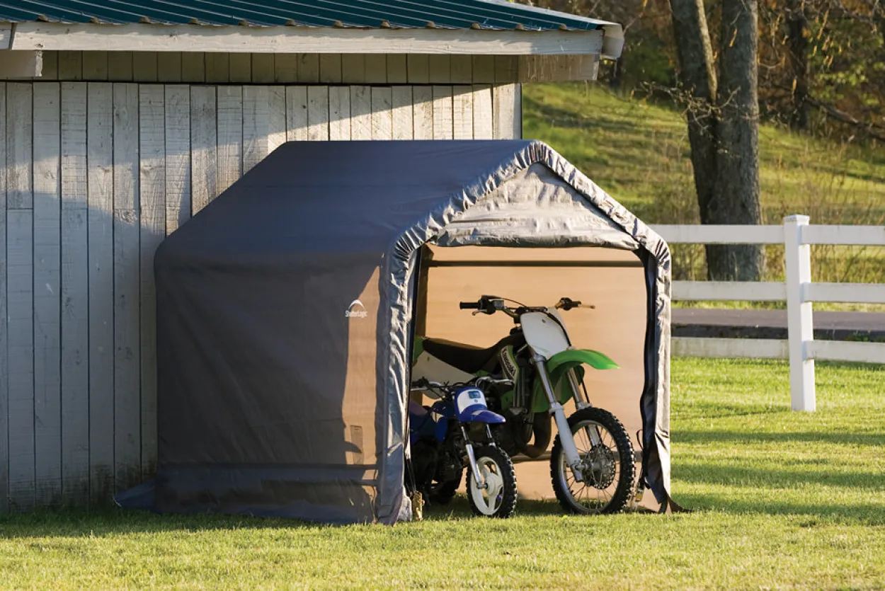 ShelterLogic Foliengerätehaus 3,24 m² grau