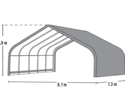 ShelterLogic Weidezelt Run-In-Shed 49,6 m² grün