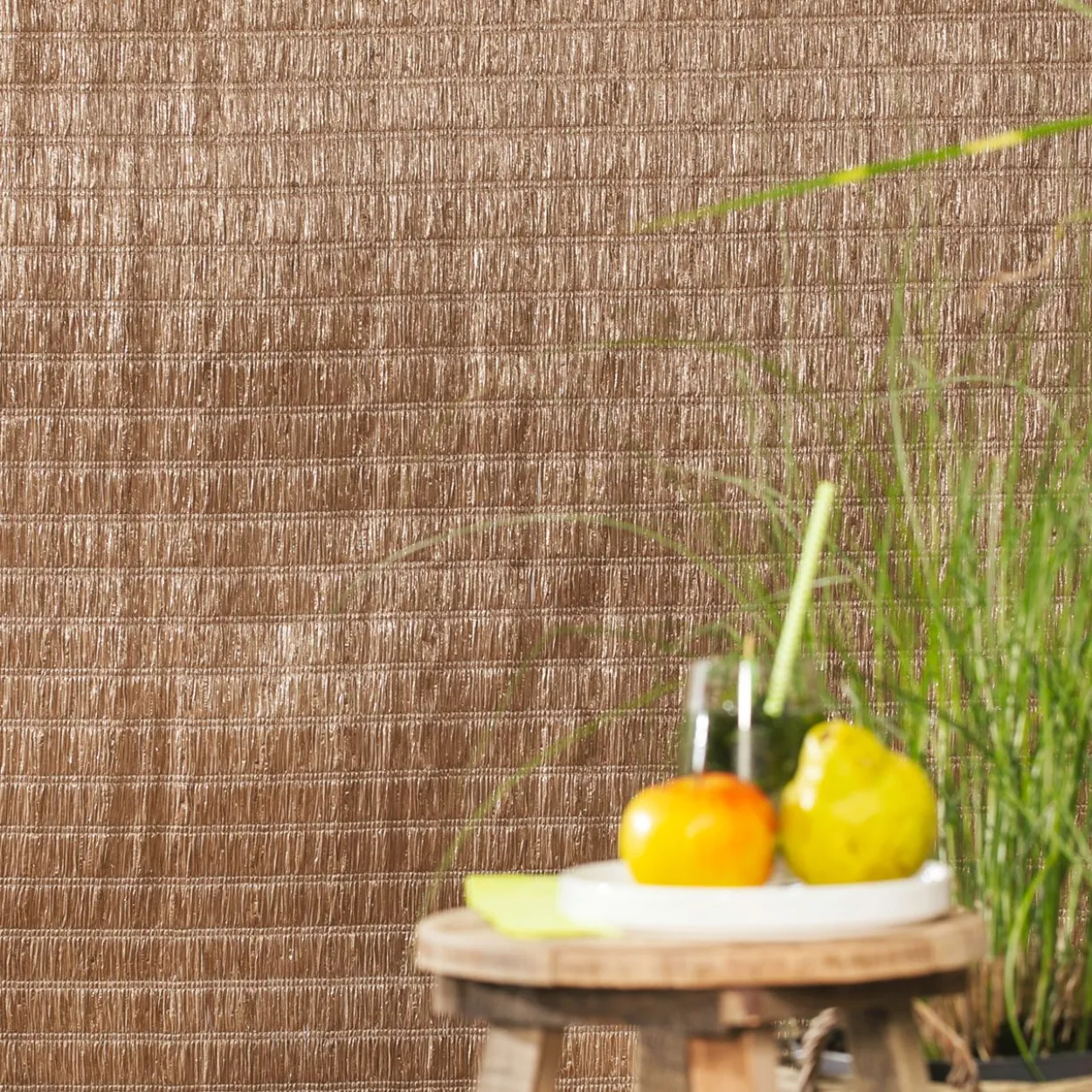 Sichtschutzm.Raffia 90x300cm braun