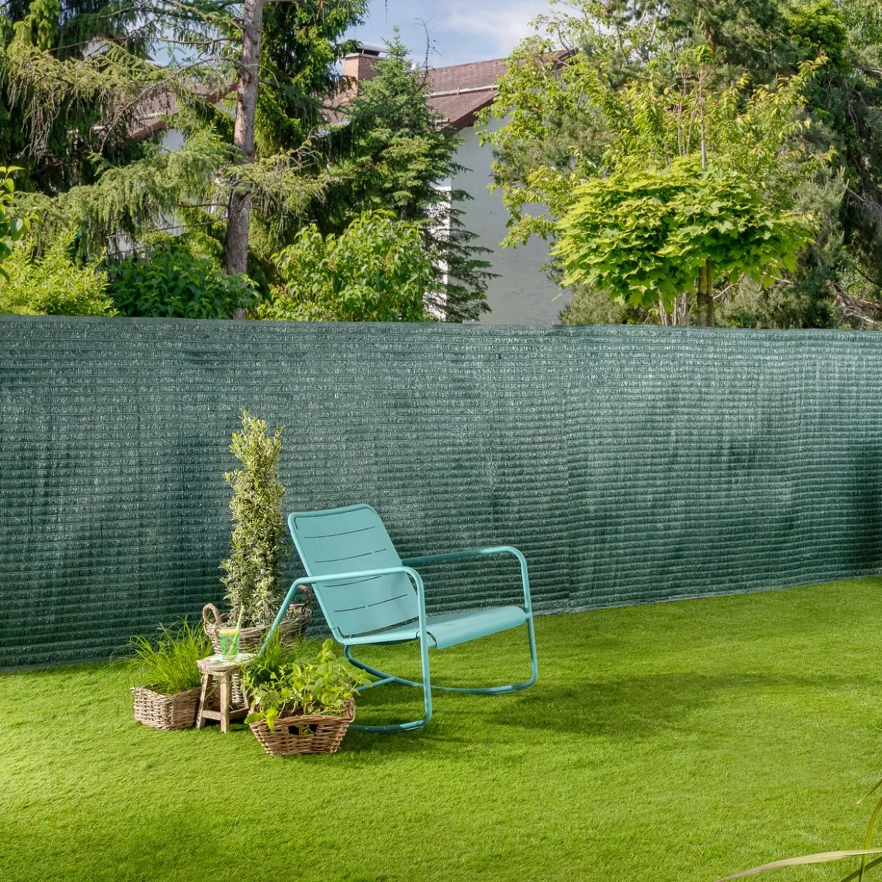 Sichtschutzm. Raffia 90x300cm grün