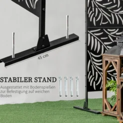 Sichtschutz Raumteiler mit Ständer, Raumteiler mit Weidenblattmuster
