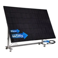 Sichtschutz SolarScreen ECOsurfacePRO Querformat 445Wp Solarmodul 7-stufig verstellbar, Rollen