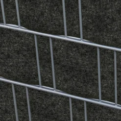 Sichtschutzstreifen Design Vlies für Doppelstabmatten Schwarzgrau