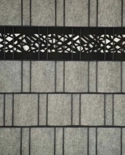 Sichtschutzstreifen Design Vlies Graphic für Doppelstabmatten Schwarzgrau 2,6m