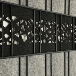 Sichtschutzstreifen Design Vlies Graphic für Doppelstabmatten Schwarzgrau 2,6m