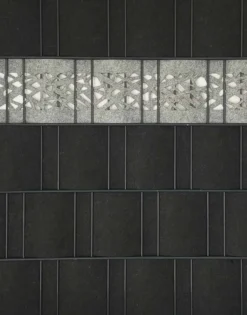 Sichtschutzstreifen Design Vlies Graphic für Doppelstabmatten Hellgrau 2,6m