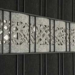 Sichtschutzstreifen Design Vlies Graphic für Doppelstabmatten Hellgrau 2,6m
