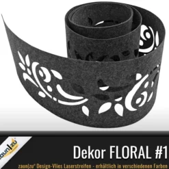 Sichtschutzstreifen Design Vlies dekor Floral1 Einzelstreifen