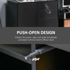Sideboard Aufbewahrungsschrank mit 2 Schublade, 2 Türen für Wohnzimmer