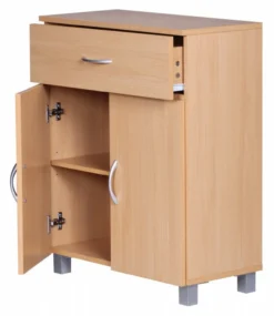 Sideboard Buche 60 x 75 cm mit 2 Türen & 1 Schublade