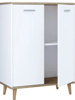 Sideboard "Landos" Weiß/Honig-Eiche